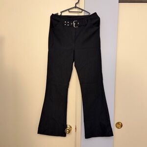 Urban Outfitters Black Flare Pants with Belt